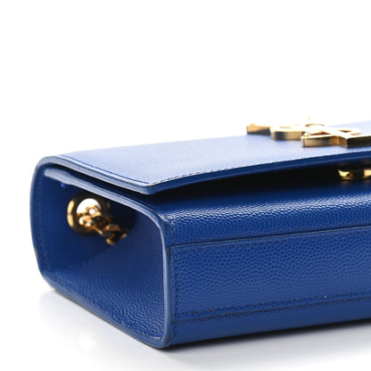 Saint Laurent Grain De Poudre Small Classic Monogram Kate Satchel Royal Blue 7 of 8