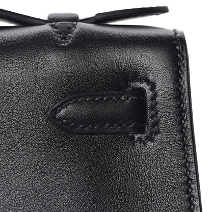 Hermes Swift Kelly Pochette Clutch Black 29 of 31