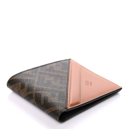 Fendi Glazed Fabric Vitello King FF 1974 Diagonal Bi-Fold Wallet Tobacco Moro Cuoio 4 of 9