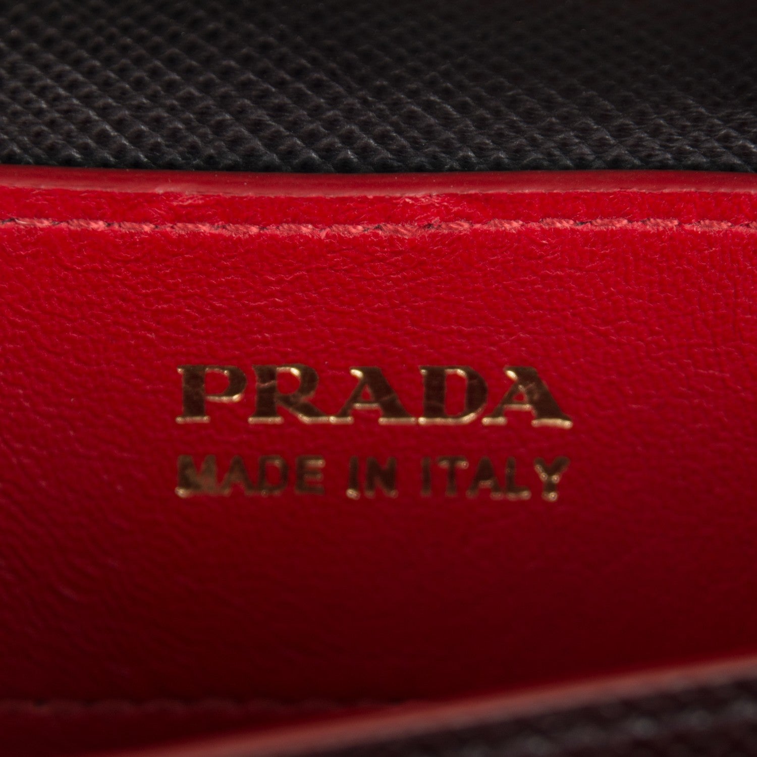 Prada Saffiano Cuir Large Double Bag Black Fuoco 6 of 6