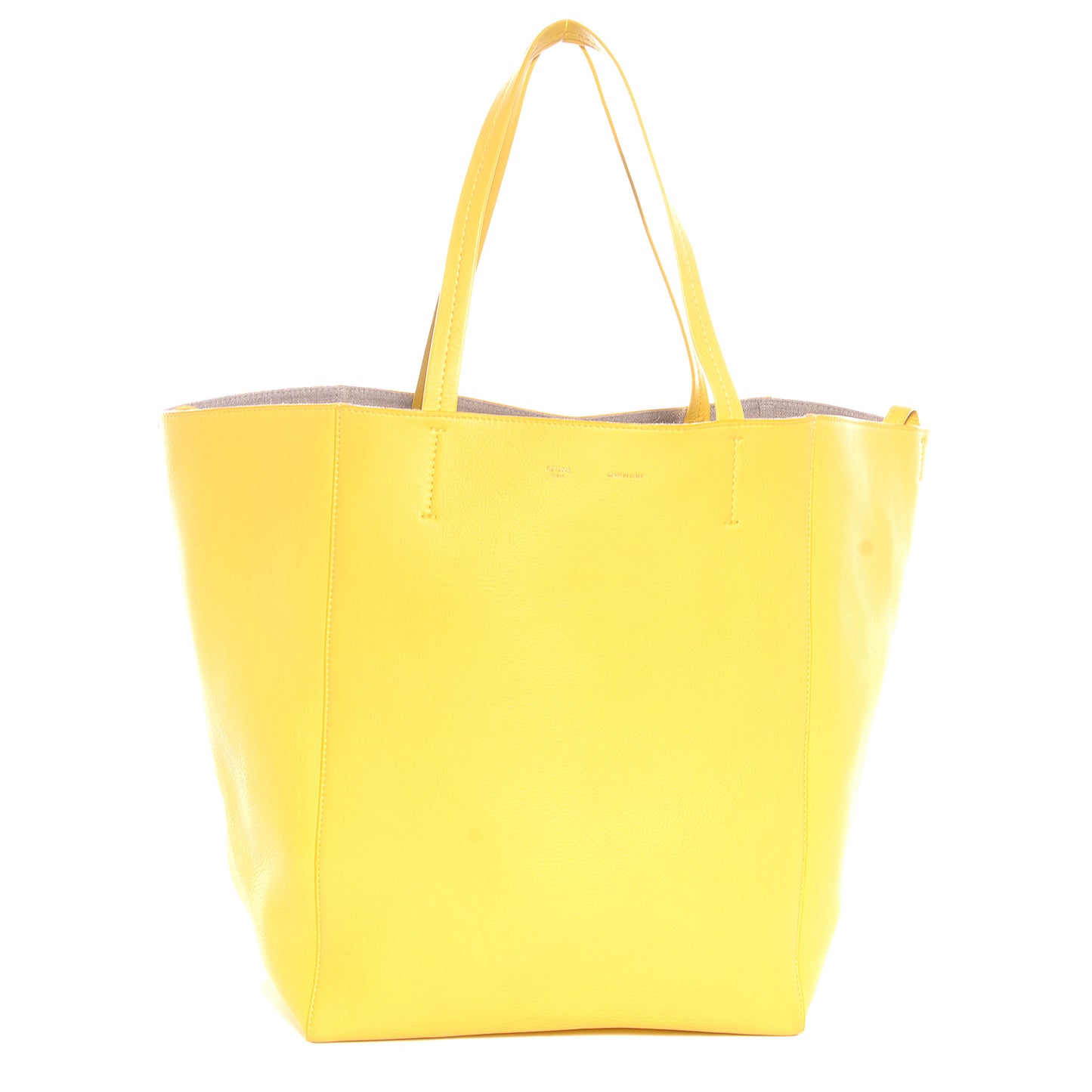 Calfskin Medium Horizontal Cabas Phantom Sun Yellow