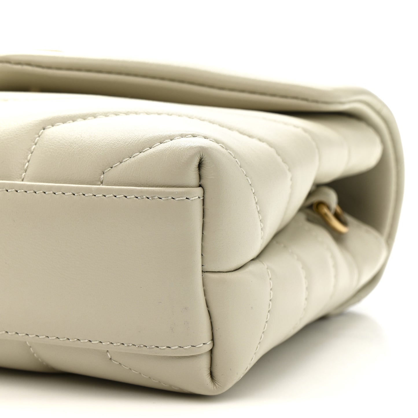 Calfskin Y Quilted Monogram Toy Loulou Crossbody Bag Crema Soft