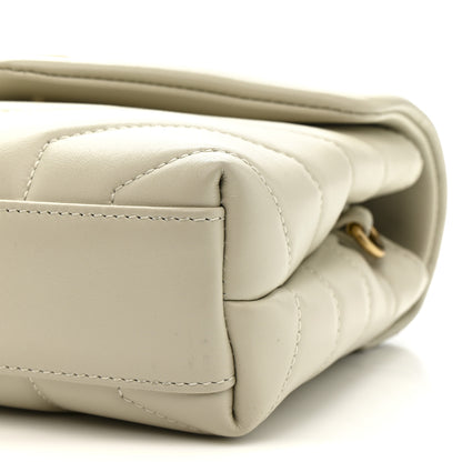 Saint Laurent Calfskin Y Quilted Monogram Toy Loulou Crossbody Bag Crema Soft 11 of 12