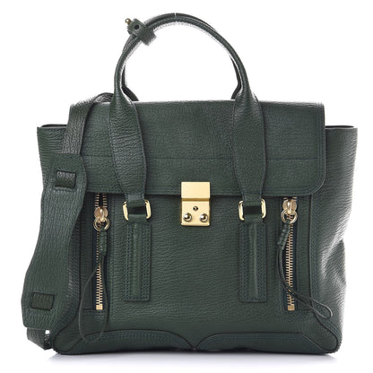 3.1 Phillip Lim 3.1 Textured Calfskin Medium Pashli Satchel Jade 1 of 9
