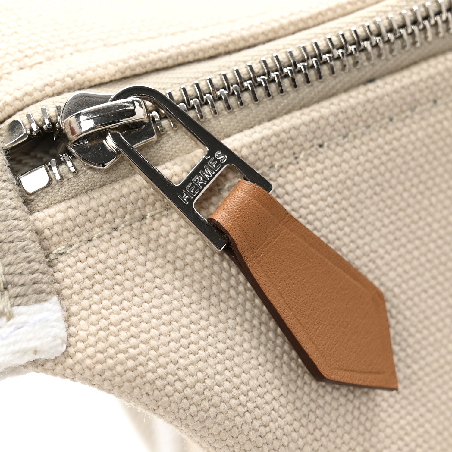 Hermes Canvas Large Bride-A-Brac Pouch Natural 7 of 8