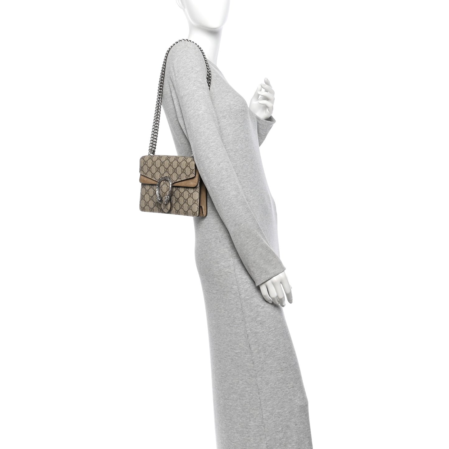 GG Supreme Monogram Mini Dionysus Shoulder Bag Taupe