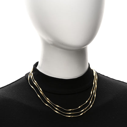 Marco Bicego 18K Yellow Gold Three Srand Coil Necklace 2 of 5