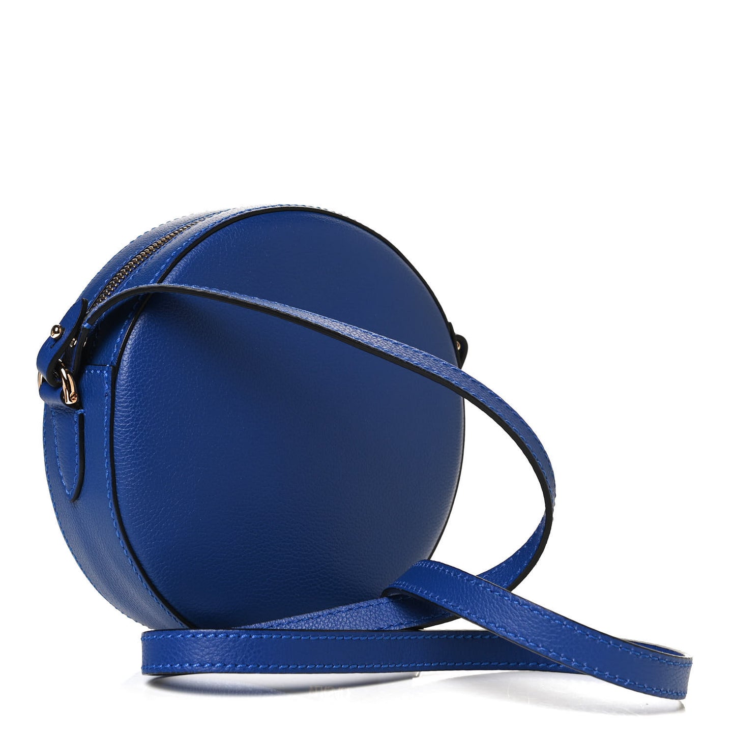 Calfskin La Medusa Round Camera Bag Blue