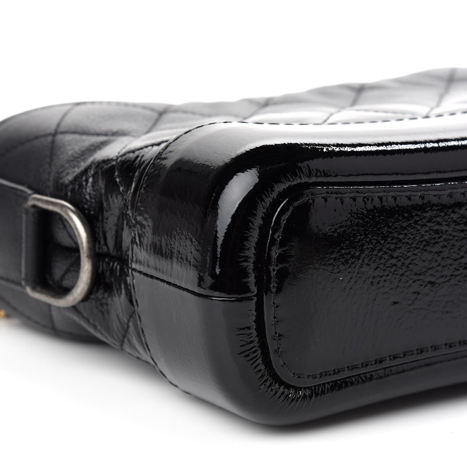 Chanel Patent Goatskin Quilted Small Gabrielle Hobo Black 8 of 9