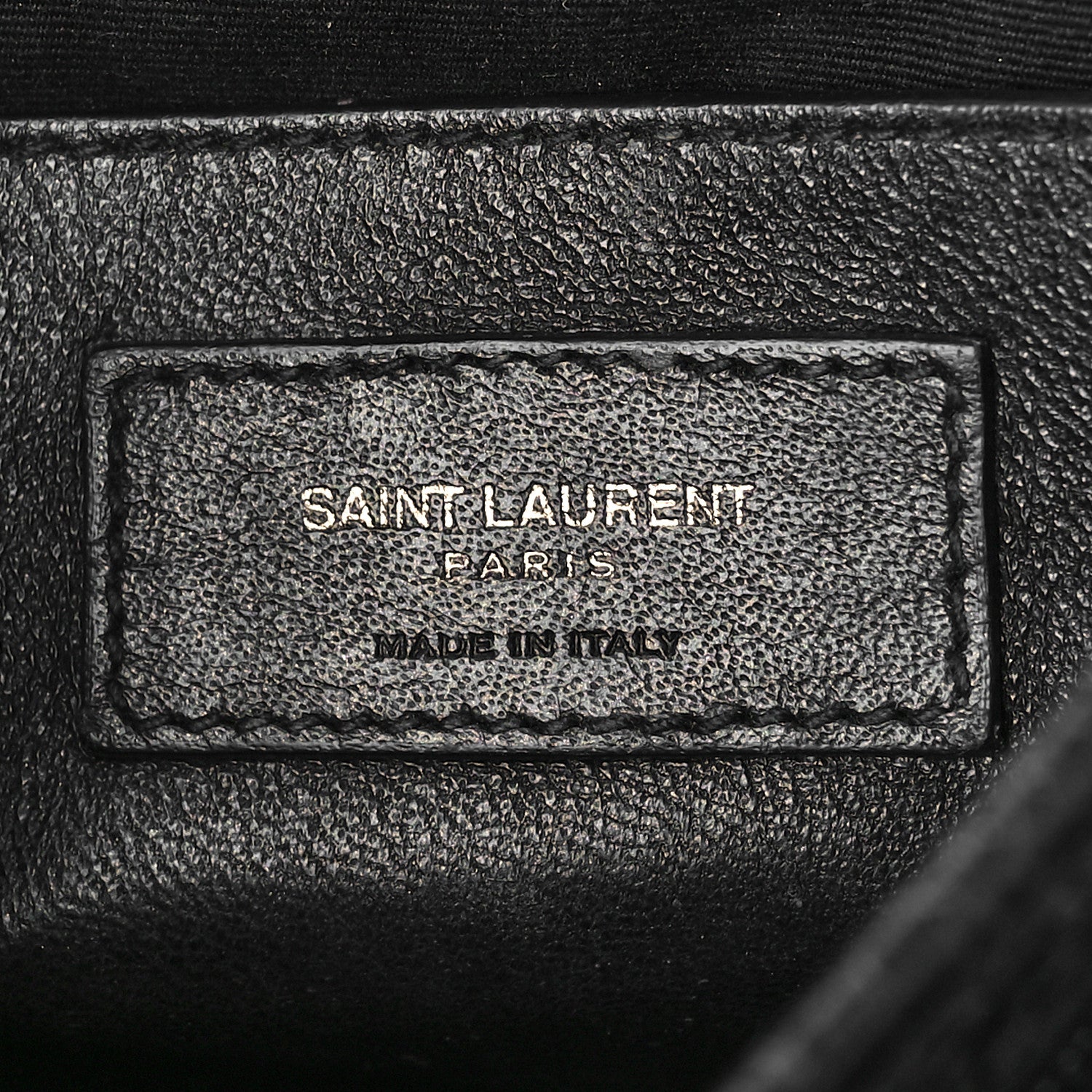 Saint Laurent Crinkled Calfskin Matelasse Monogram Baby Niki Chain Satchel Black 6 of 10