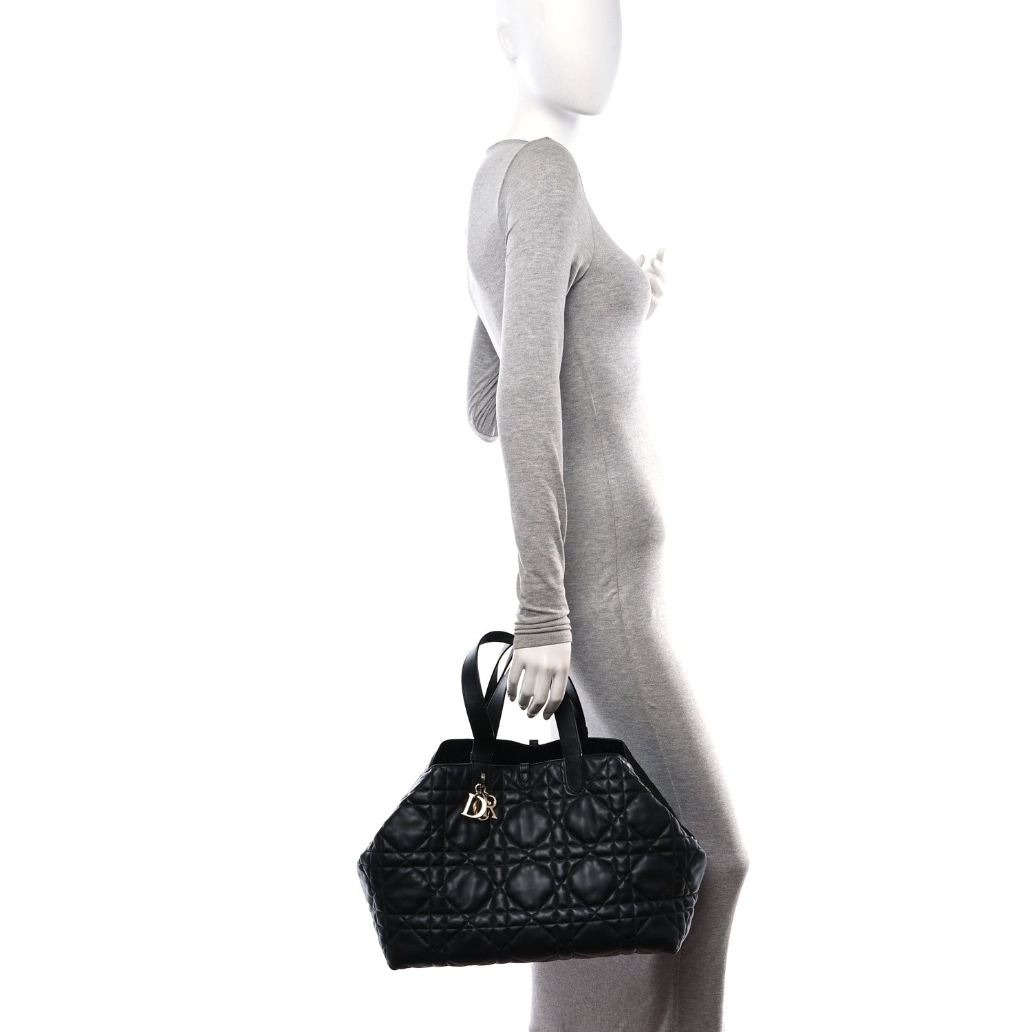Christian Dior Calfskin Macrocannage Large Toujours Black 2 of 12