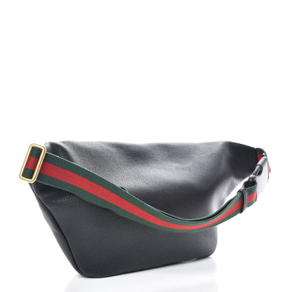 Gucci Grained Calfskin Logo Belt Bag Black 3 of 7