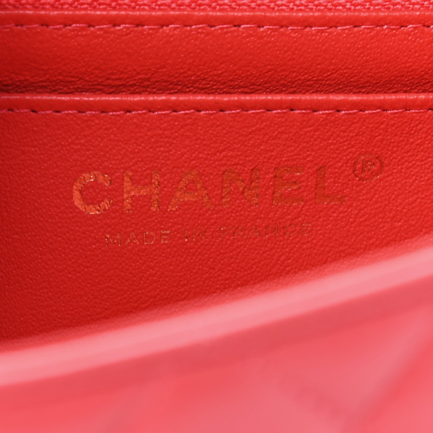 Chanel Lambskin Quilted Mini Rectangular Flap Red 6 of 9