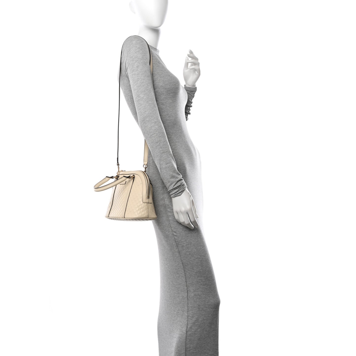 Soft Microguccissima Mini Dome Bag Ivoire