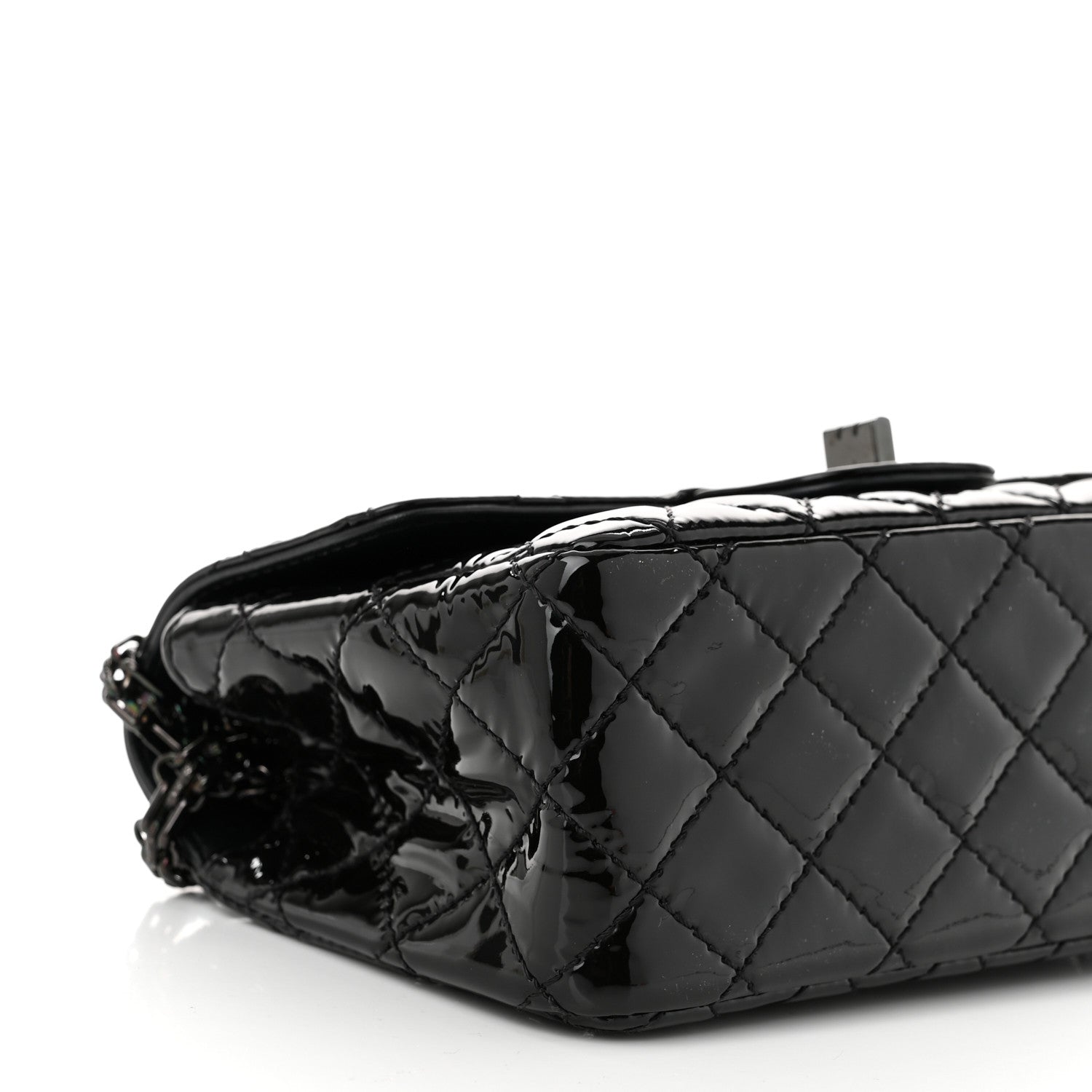Chanel Patent Calfskin Quilted 2.55 Reissue Mini Flap So Black 9 of 10