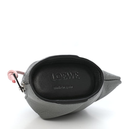 Loewe Calfskin Mouse Coin Pouch Bag Charm Key Holder Gunmetal 4 of 8