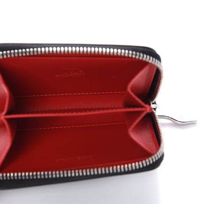Christian Louboutin Patent Nicograf Spiked Panettone Coin Purse Black White 5 of 14