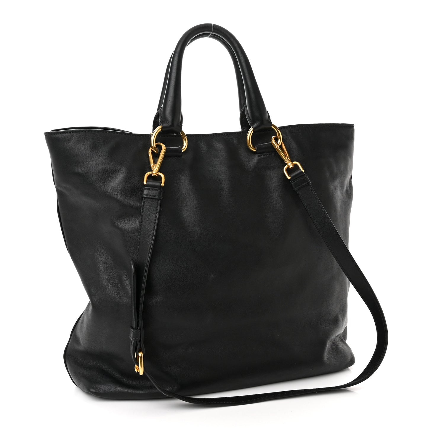 Soft Calf Shopping Tote Black