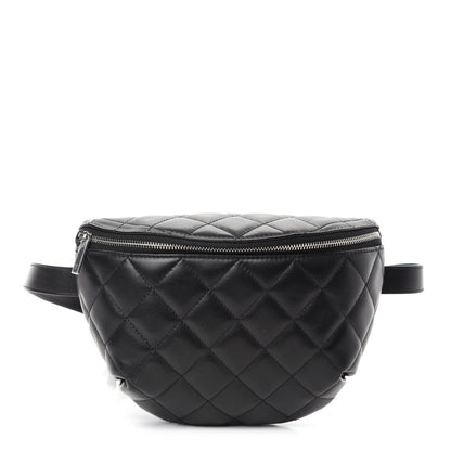 Chanel Lambskin Quilted Waist Belt Bag Black 1 of 10