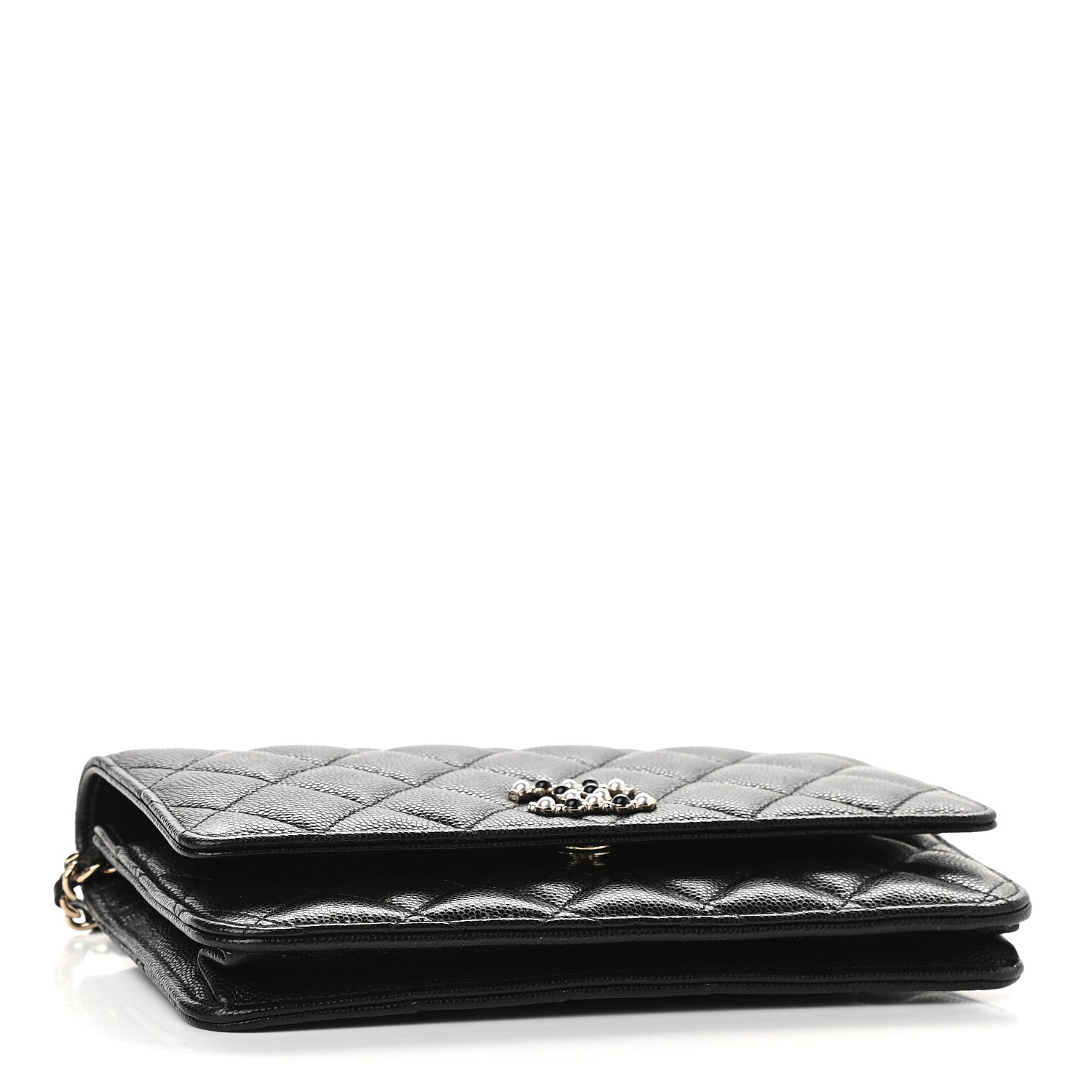Chanel Caviar Quilted Coco Candy Wallet On Chain WOC Black 4 of 10