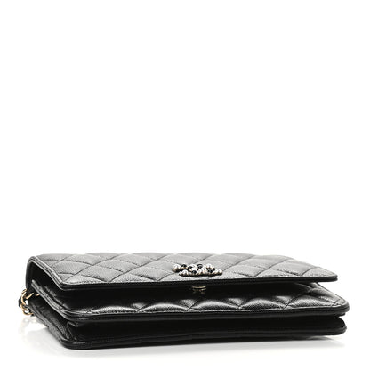 Chanel Caviar Quilted Coco Candy Wallet On Chain WOC Black 4 of 10