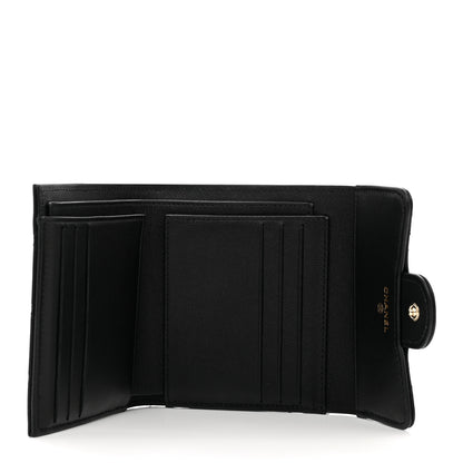 Chanel Lambskin Enamel Quilted Roller Skate Compact Flap Wallet Black 5 of 8