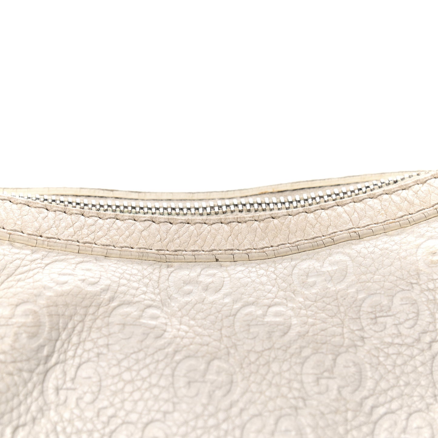 Guccissima Medium Techno Horsebit Hobo White