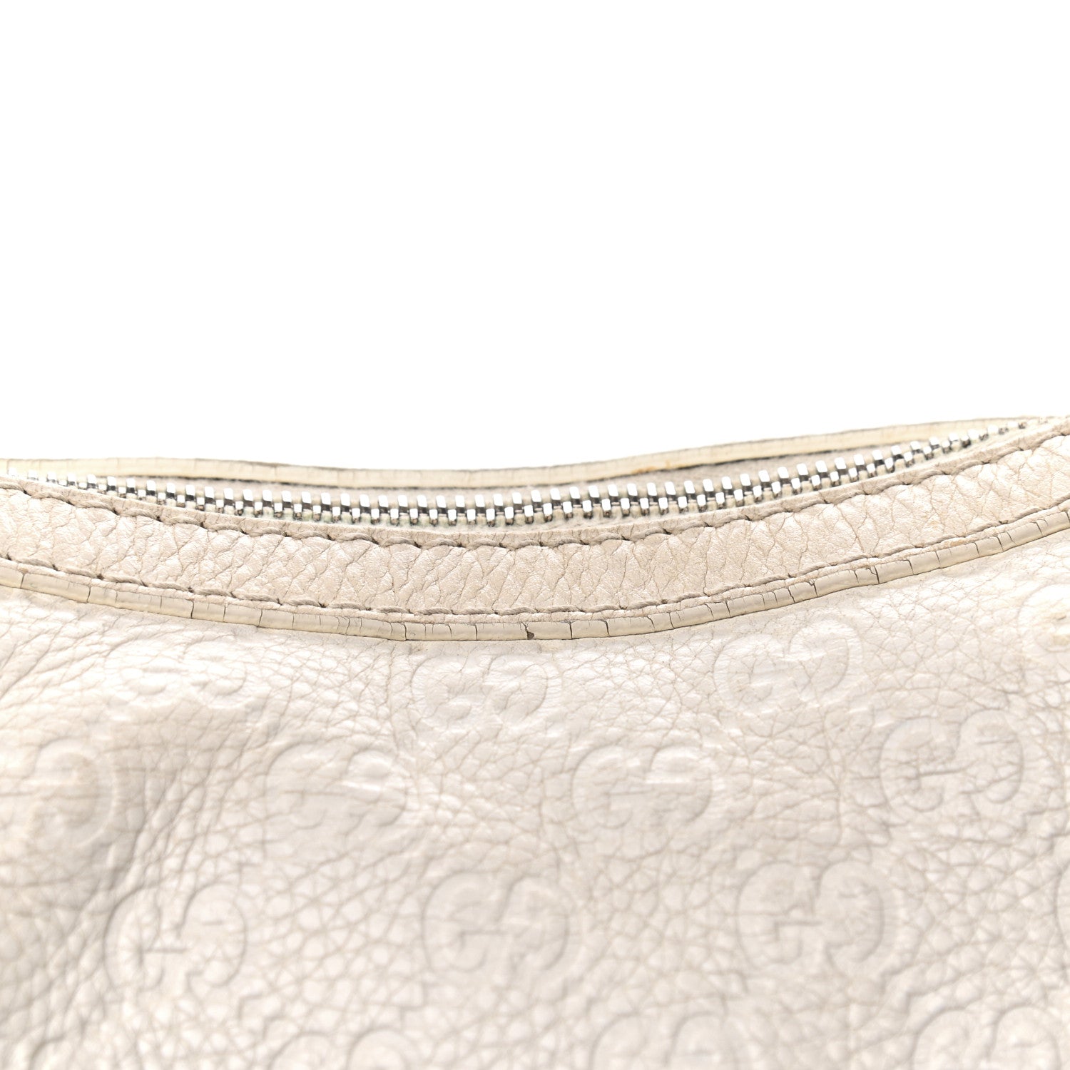 Gucci Guccissima Medium Techno Horsebit Hobo White 19 of 20