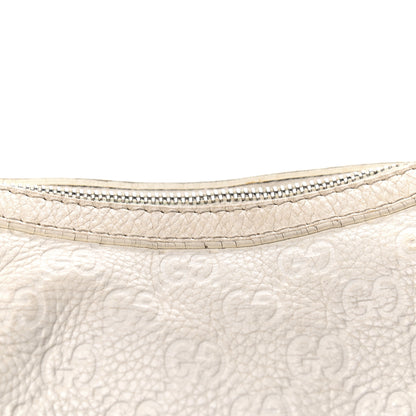Gucci Guccissima Medium Techno Horsebit Hobo White 19 of 20