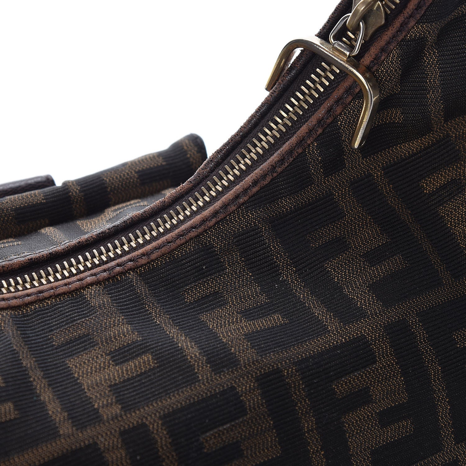 Fendi Zucca Nappa Nuvolata Vitello Tortuga Medium Spy Hobo Tobacco Moro 19 of 19