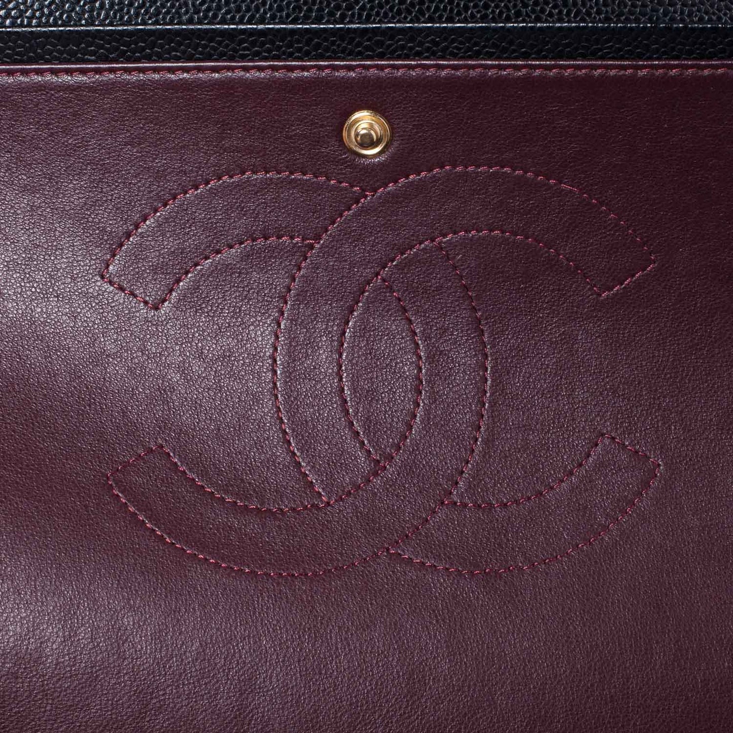 Caviar Quilted Maxi Double Flap Black