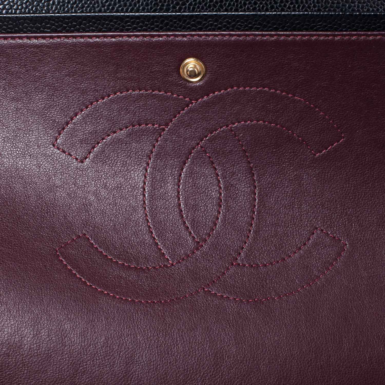 Chanel Caviar Quilted Maxi Double Flap Black 9 of 13