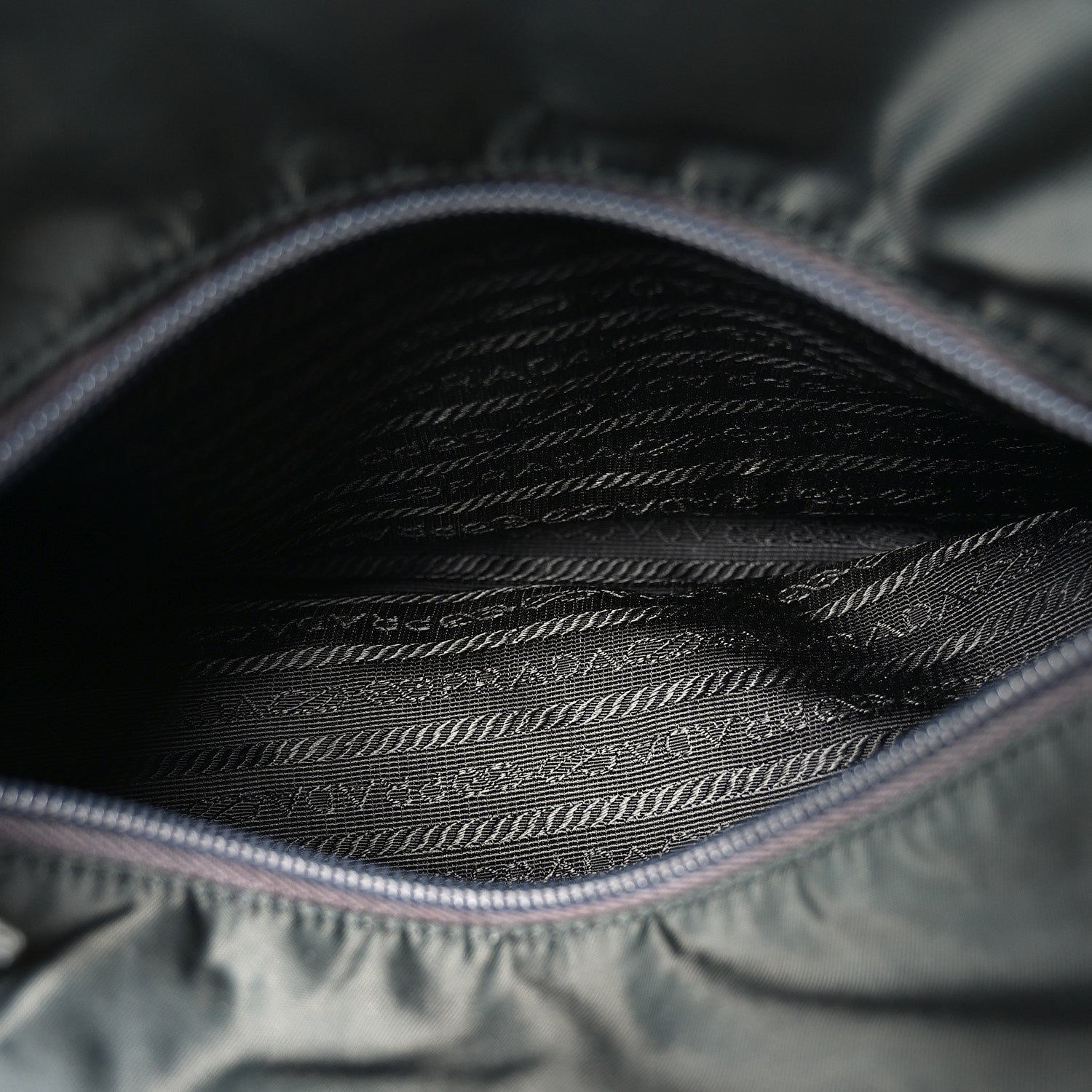 Prada Tessuto Nylon Shoulder Bag Dark Green 4 of 8