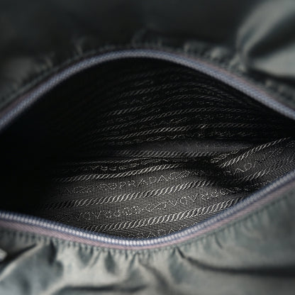 Prada Tessuto Nylon Shoulder Bag Dark Green 4 of 8