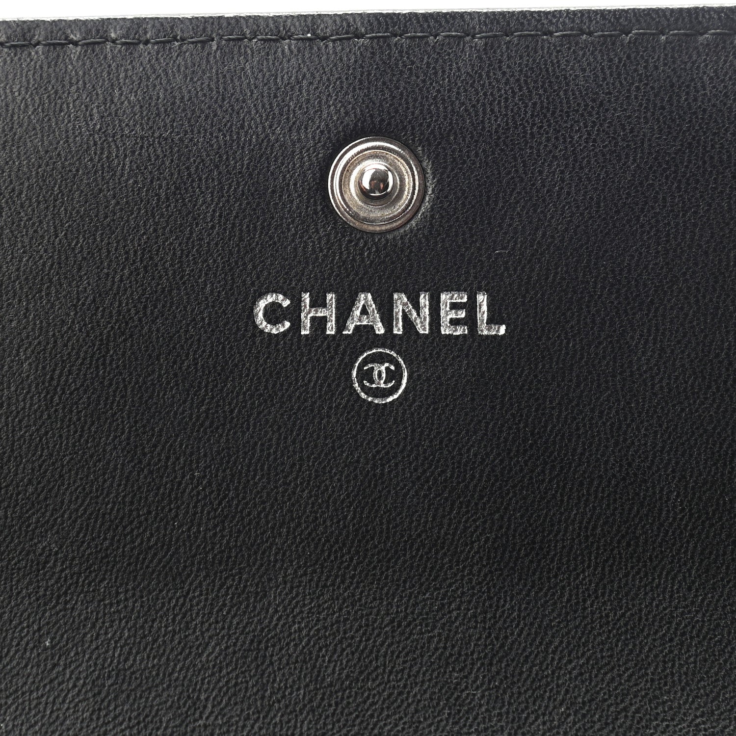 Chanel Lambskin Quilted Large Gusset Flap Wallet Black 6 of 11