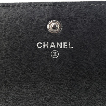 Chanel Lambskin Quilted Large Gusset Flap Wallet Black 6 of 11