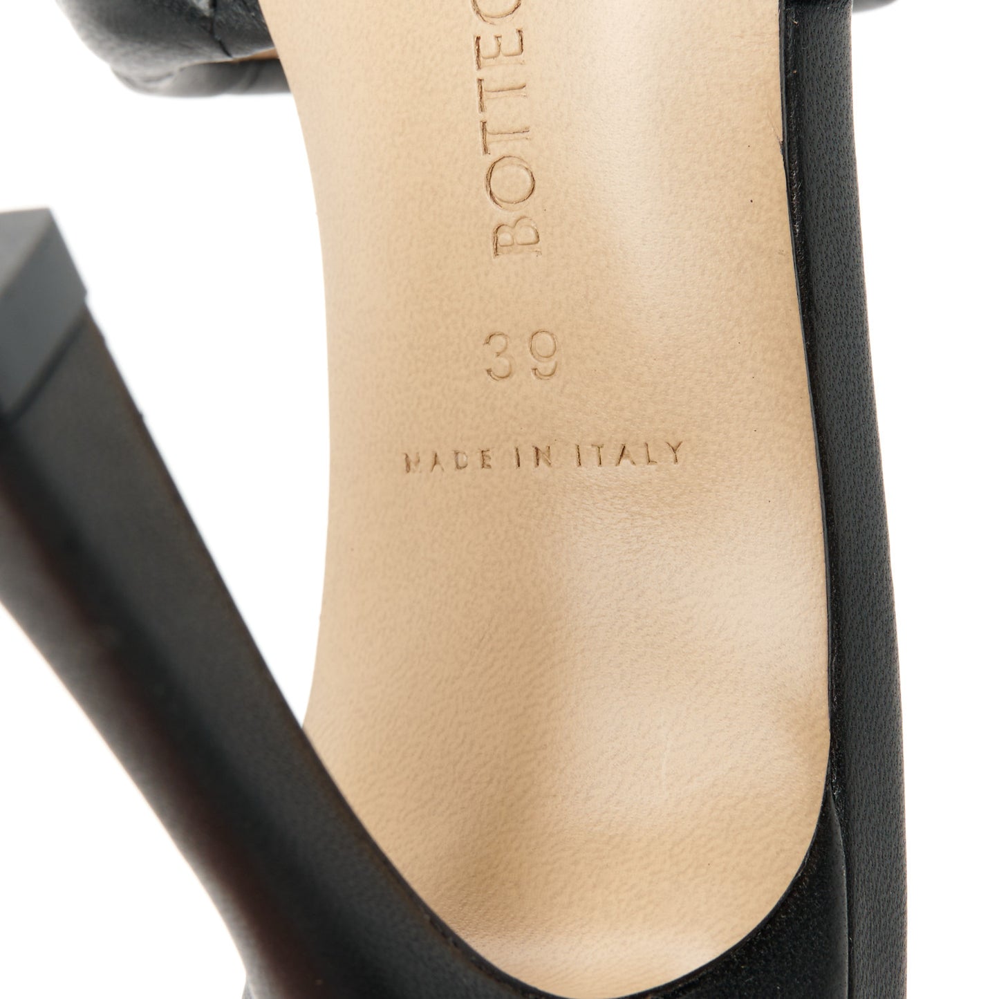 Nappa Matelasse Padded Mule Sandals 39 Black