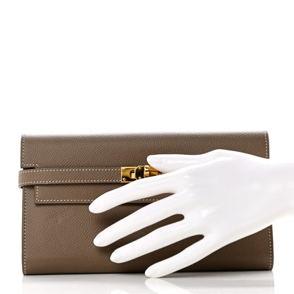 Hermes Epsom Kelly Longue Wallet Etoupe 2 of 8