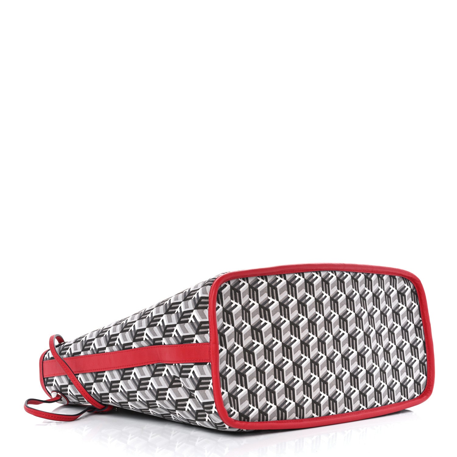 MCM Visetos Medium Liz Reversible Shopper Tote Ruby Red 8 of 15