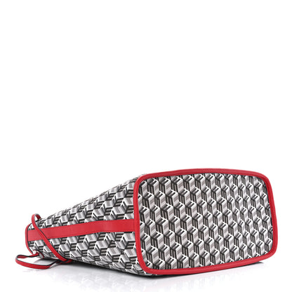 MCM Visetos Medium Liz Reversible Shopper Tote Ruby Red 8 of 15