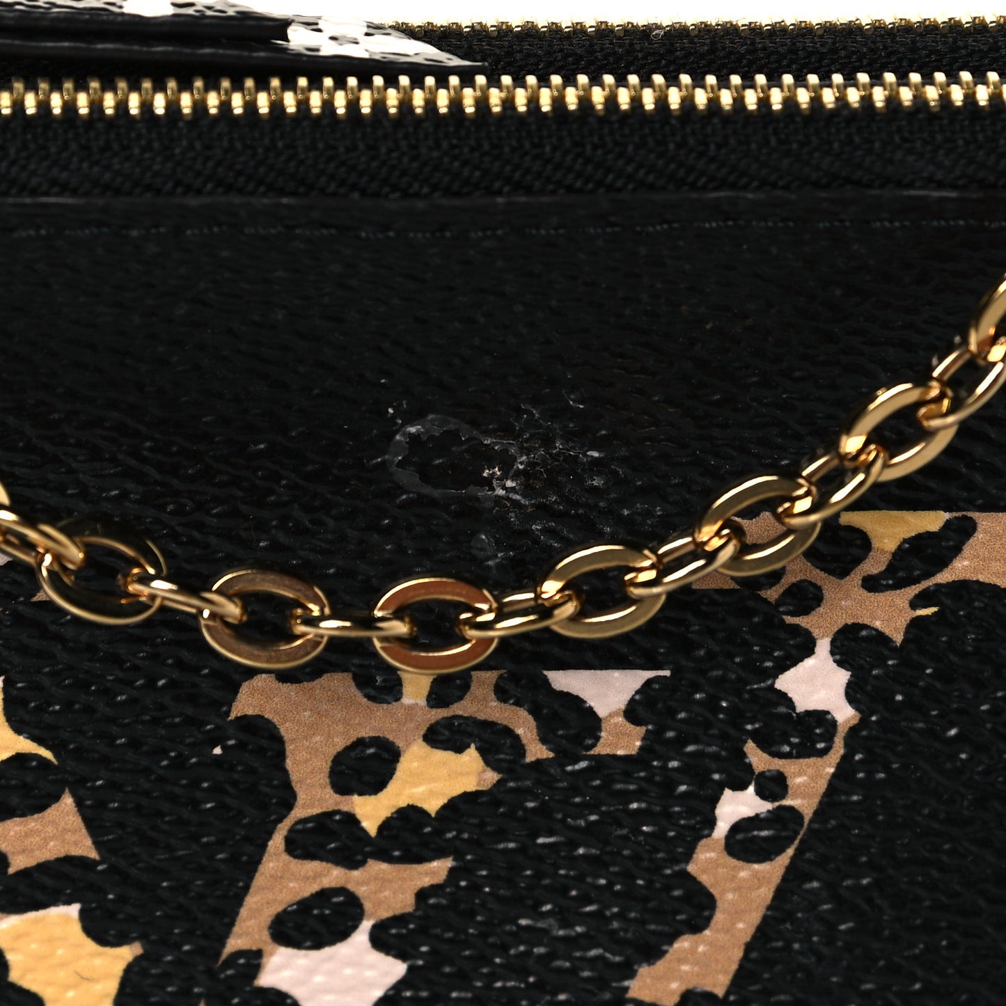 Monogram Giant Jungle Pochette Double Zip Black