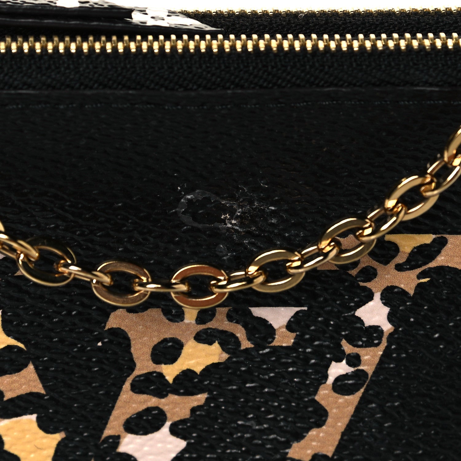 Louis Vuitton Monogram Giant Jungle Pochette Double Zip Black 10 of 11