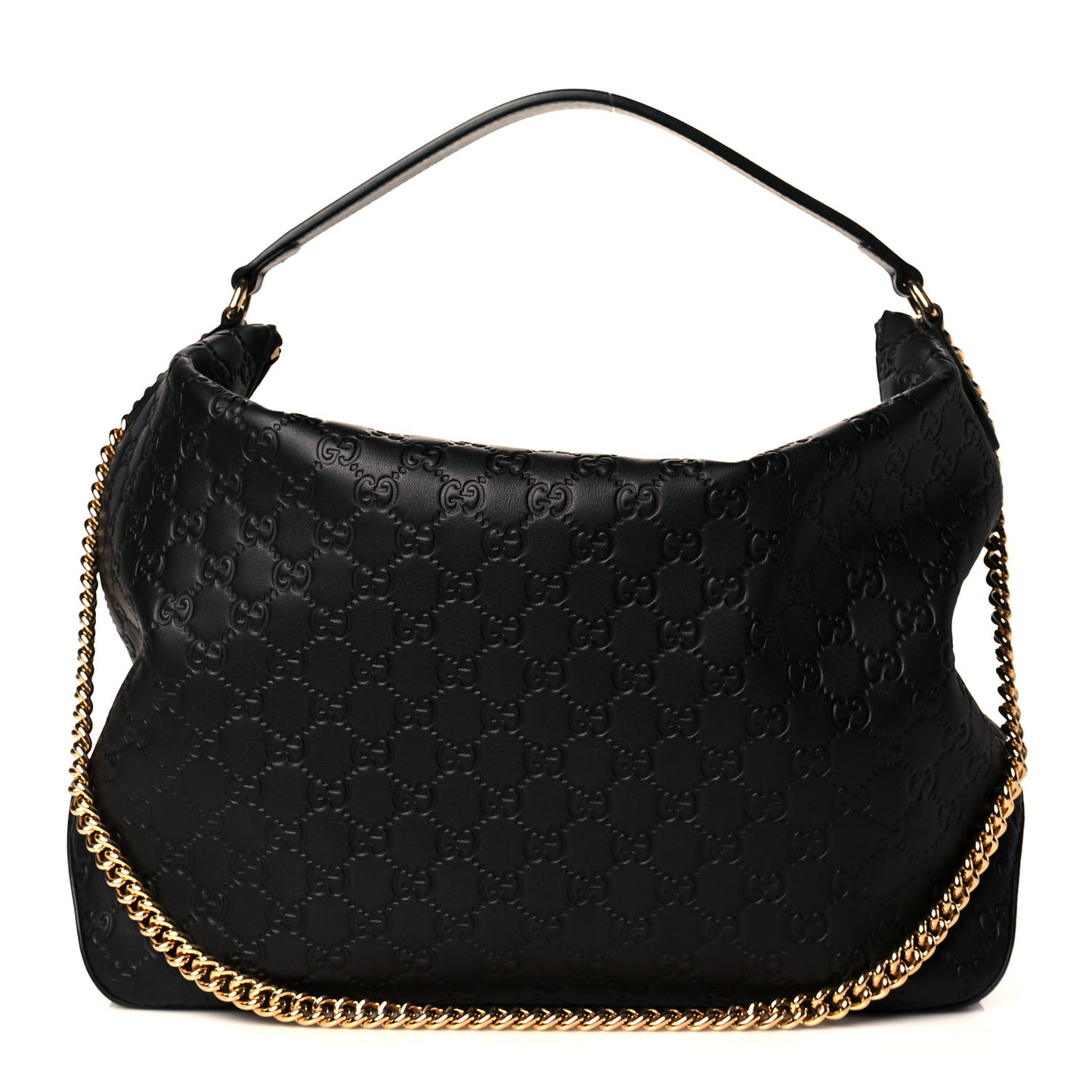 Guccissima Signature Large Linea A Hobo Black