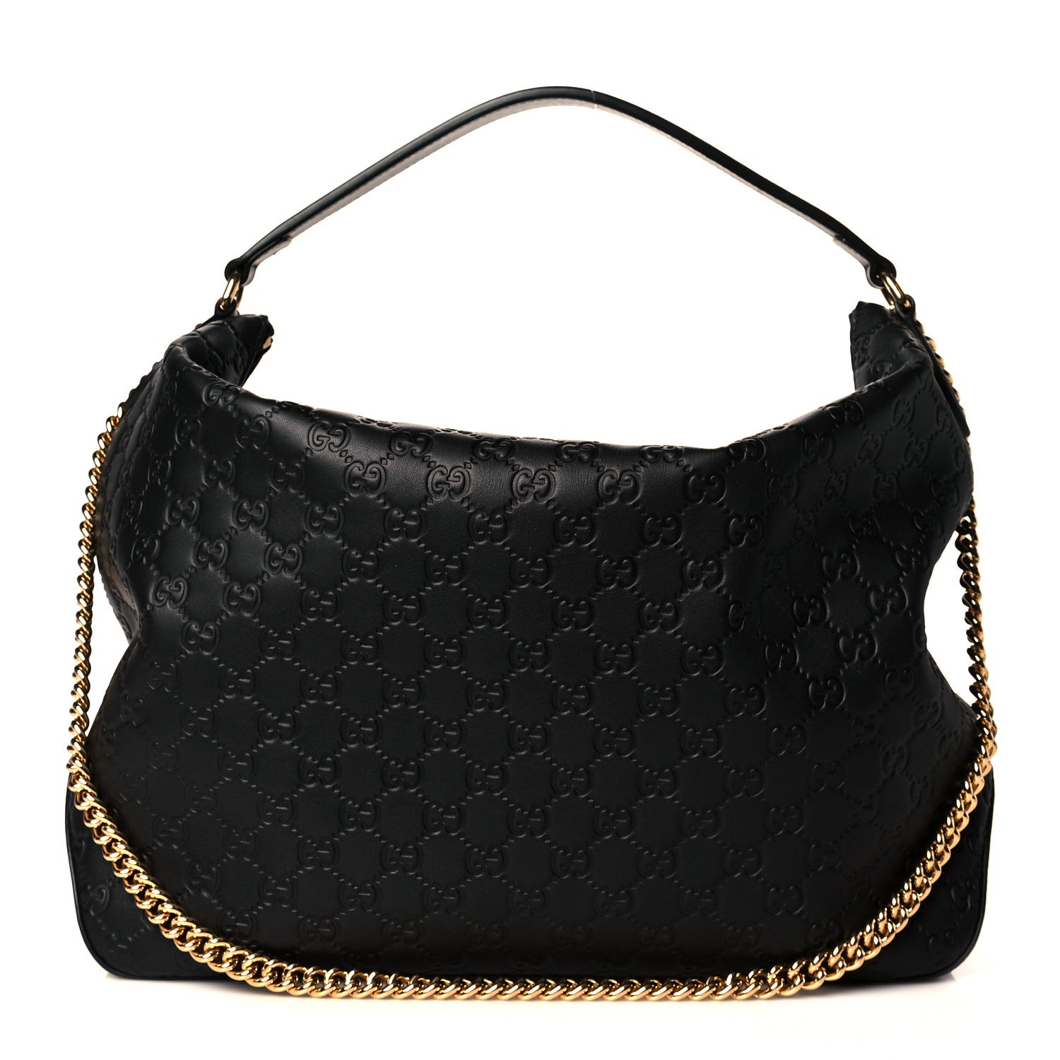 Gucci Guccissima Signature Large Linea A Hobo Black 1 of 11