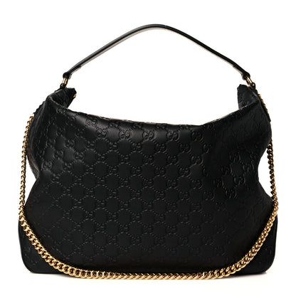 Gucci Guccissima Signature Large Linea A Hobo Black 1 of 11