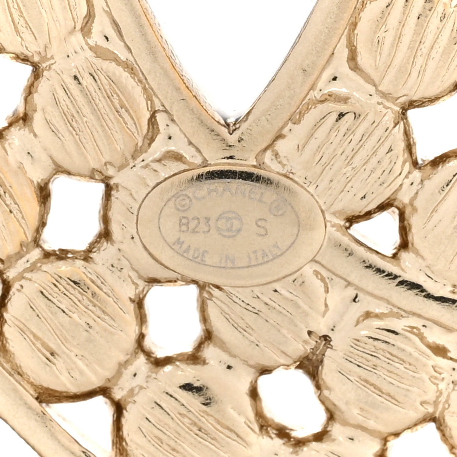 Chanel Metal Crystal CC Brooch Gold 4 of 5