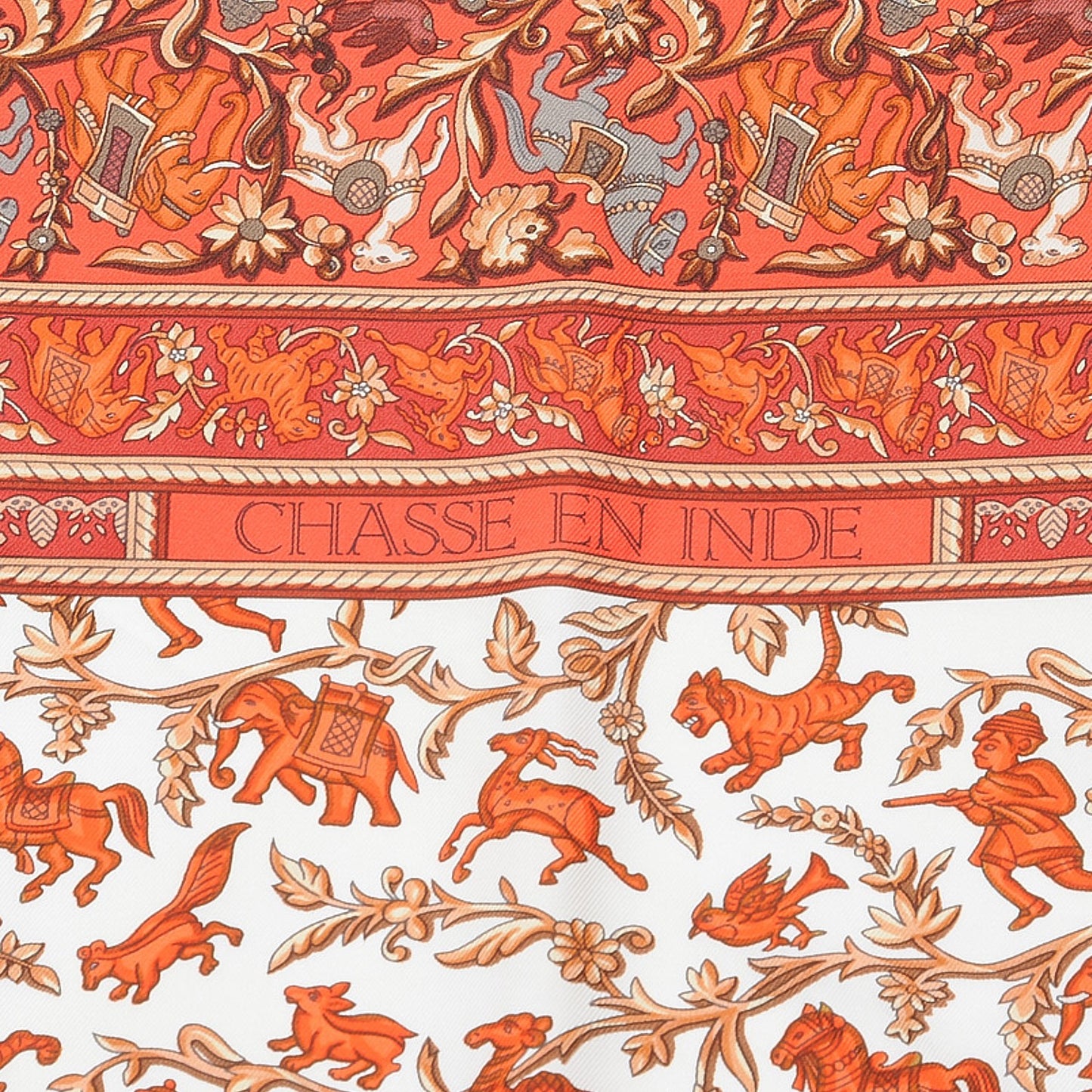Silk Chasse En Inde Scarf 90