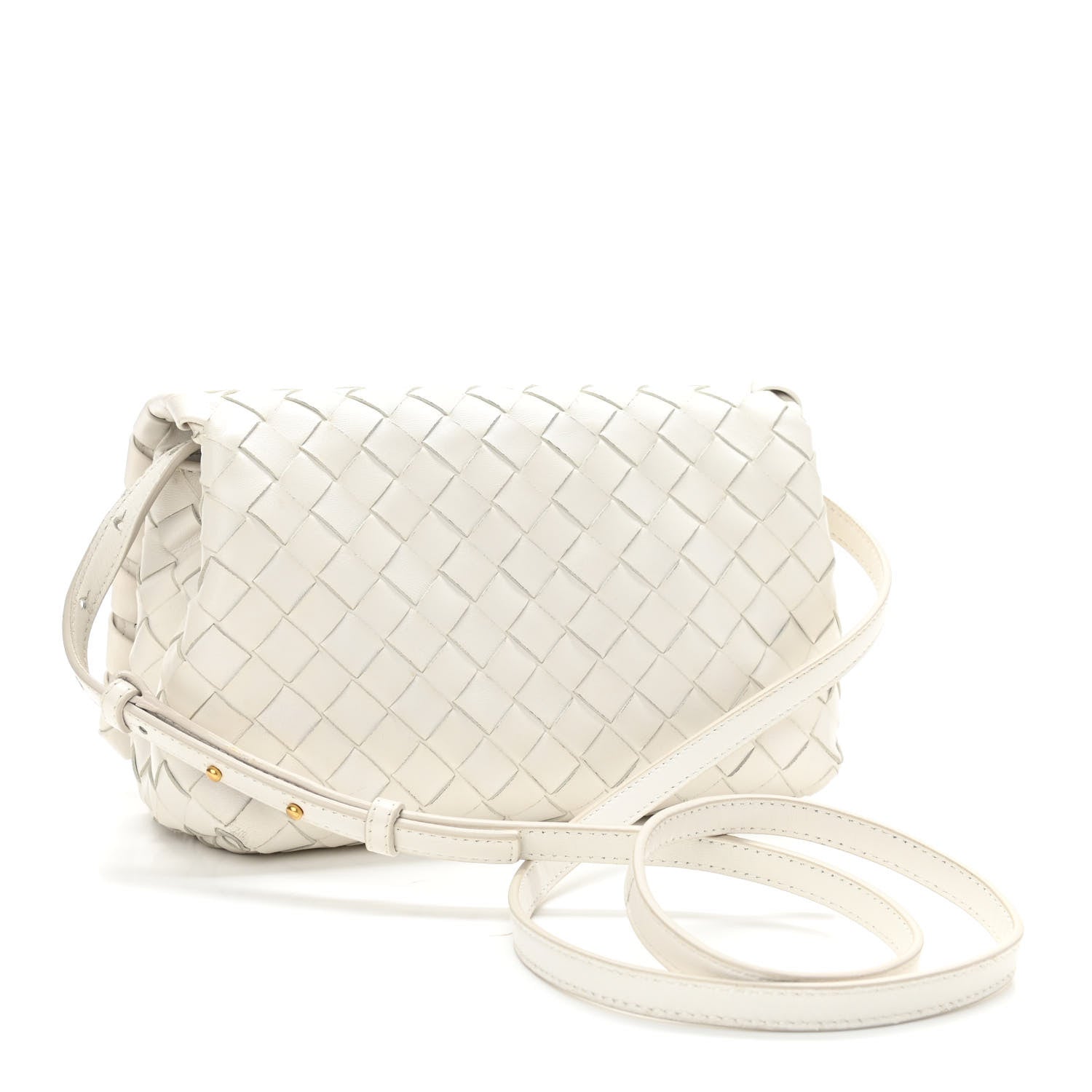 Bottega Veneta Nappa Intrecciato Shoulder Bag White 3 of 11