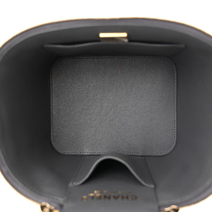 Chanel Caviar Quilted Small Top Handle Vanity Case With Chain Dark Grey 5 of 10