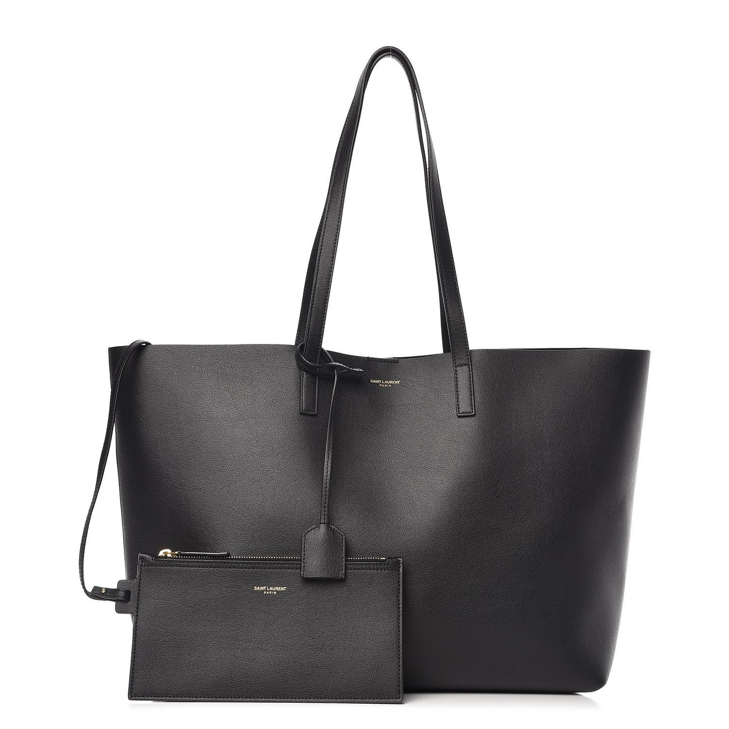 Calfskin Large Shopping Tote Black